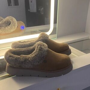 Cozy Brown Fur-Lined Slippers